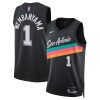 San Antonio Spurs Victor Wembanyama Nike 2025-26 City Edition Musta Miesten Pelipaidat Swingman